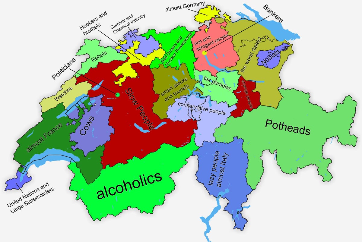 zemljevid švice kantonu