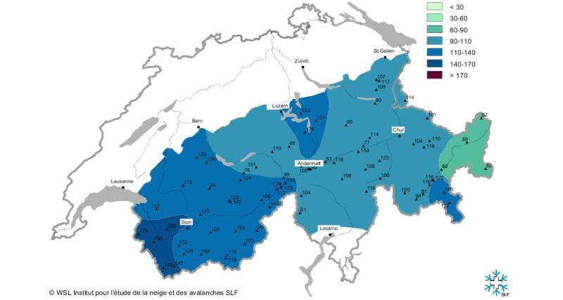 zemljevid sneg zemljevid švica