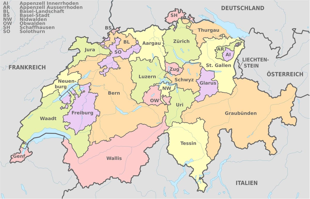 basel zemljevid švice