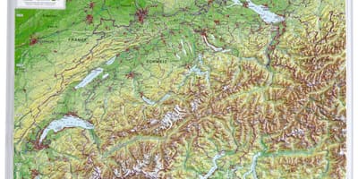 Zemljevid švice 3d