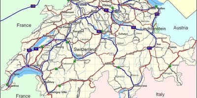 Zemljevid švice gora