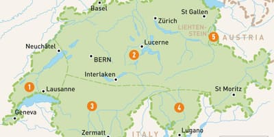 Zemljevid švice regije