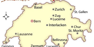 Zemljevid chur švica