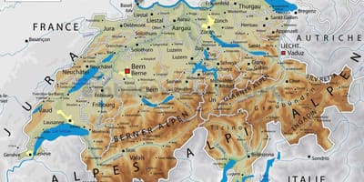 Švica geografija zemljevid