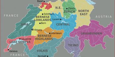Švica atrakcija zemljevid