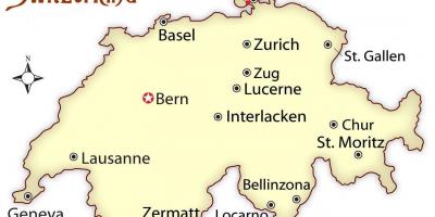 Zurich, švica na zemljevidu